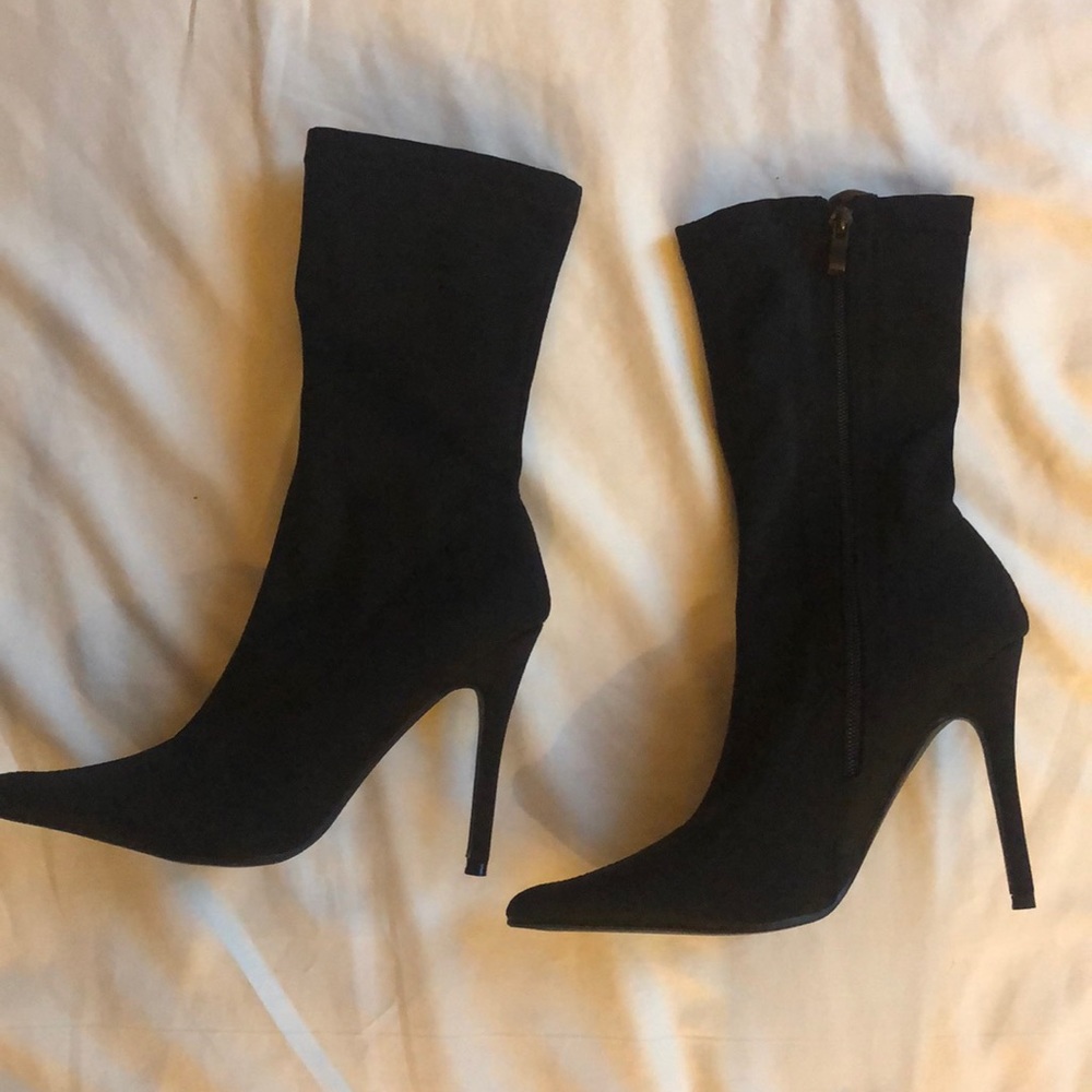 Nylon Pointy Sock Boots